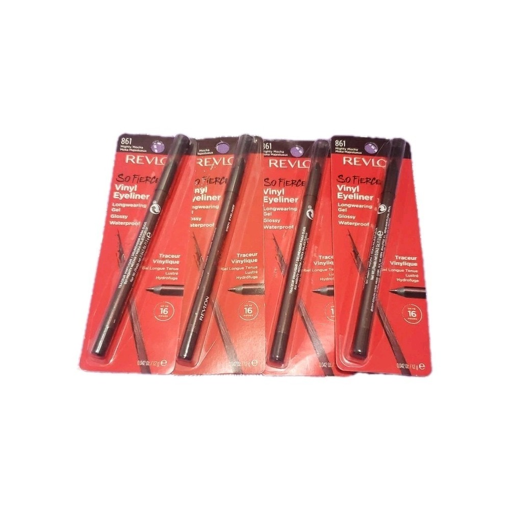 (4) Revlon So Fierce Vinyl Eyeliner Sealed 0.042 oz Each 861 - Mighty Mocha